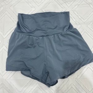 Halara grey workout shorts with high waistband